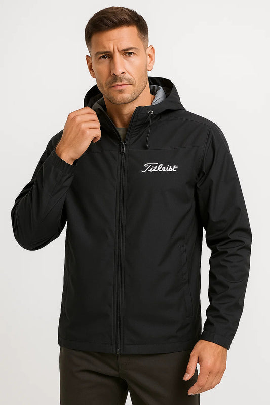 Men's Waterproof Jacket Lightweight Breathable with Adjustable Hood
