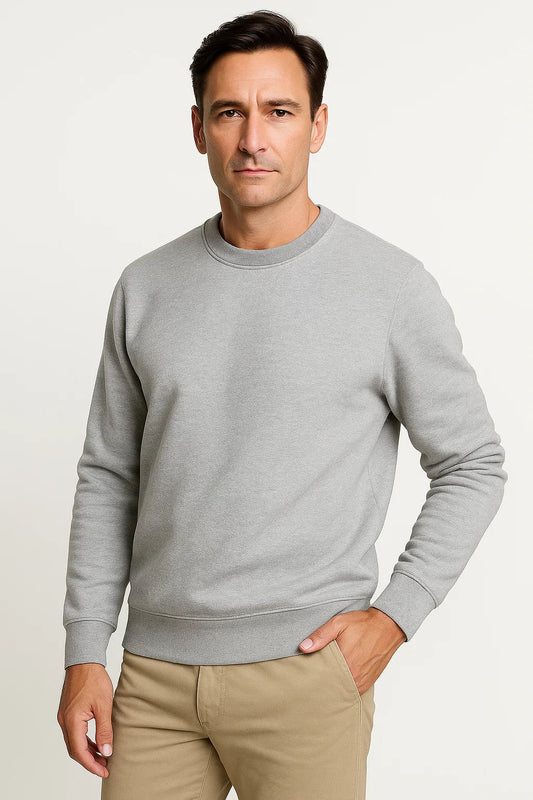 Men's Sweater Thick Velvet Round Neck Casual Winter