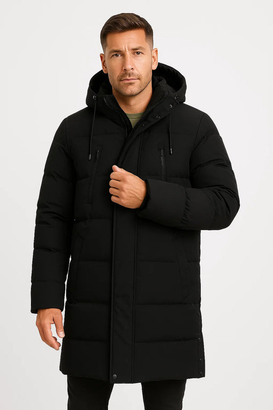 Men's Waterproof Puffer Jacket Insulated Black