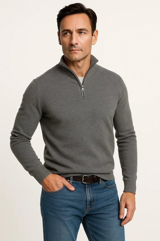 Men's Half Zip Sweater Soft Knit Casual Comfort Design