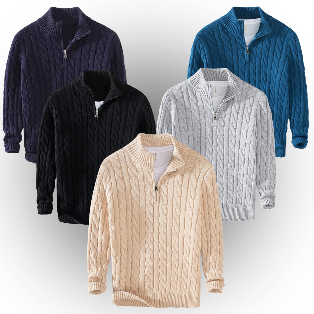Windsor™ Heritage Cable Knit Half-Zip Sweater