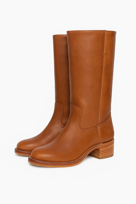 Women's Knee High Boots Black Leather Trendy Durable Design