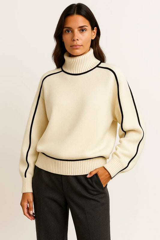 Women's Sweater Vegan Wool Turtleneck Luxurious Soft Timeless Style