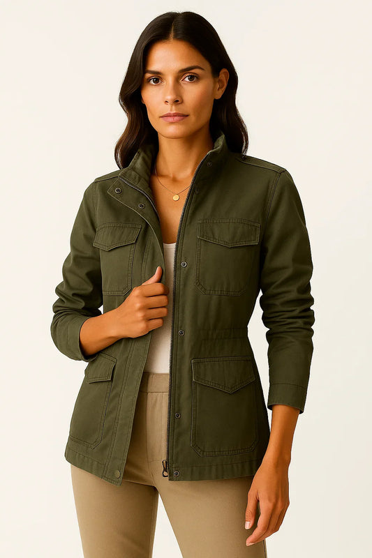 Jacket Women's Polyester Elegant Casual Design With Practical Pockets