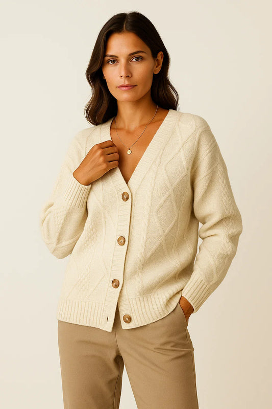 Women's Long Cardigan Soft Silk-Feel Elegant Knit Lightweight