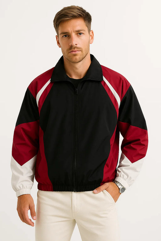 Men's Jacket Lightweight Color-Blocked Windproof Casual Wear