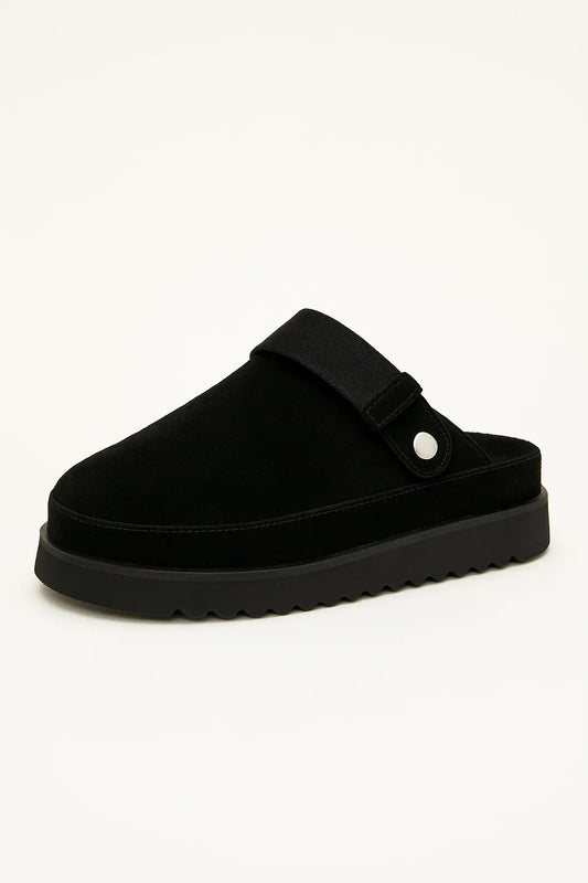 Women's Velvet Slippers Casual Thick Sole Back Strap