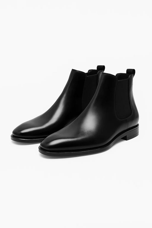 Men's Chelsea Boots PU Leather Slim Fit Slip-On Ankle Height