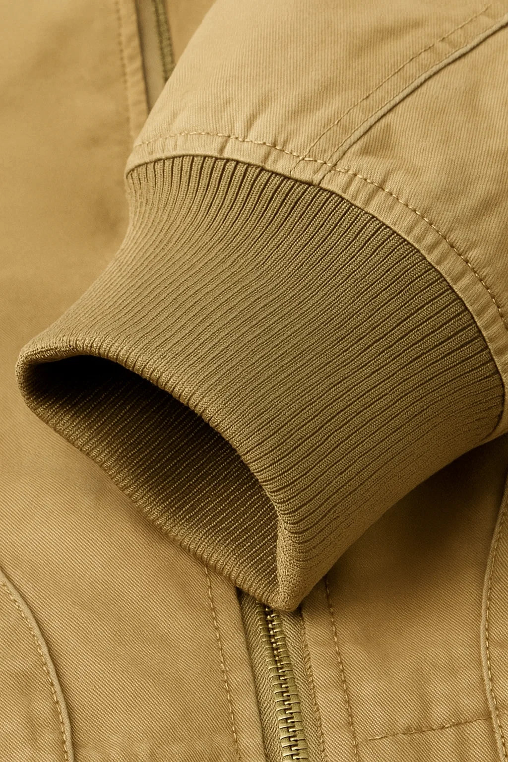 Men's Bomber Jacket Cotton Canvas Sherpa Lined Wind Resistant