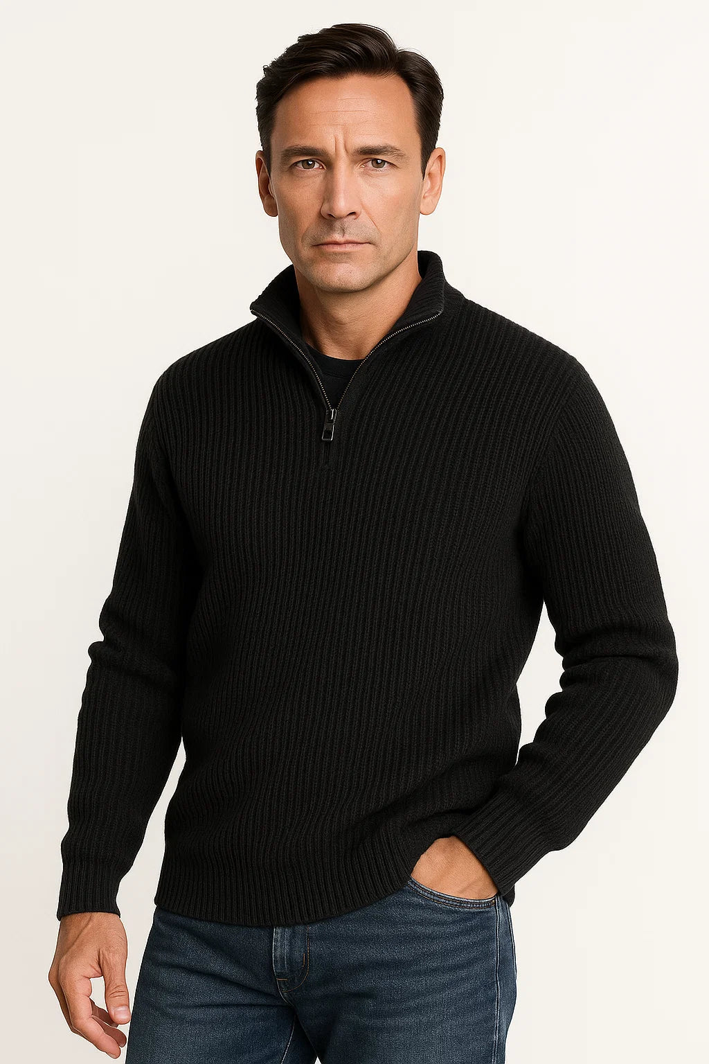 Men's Cashmere Sweater 100% Cashmere Long Sleeve