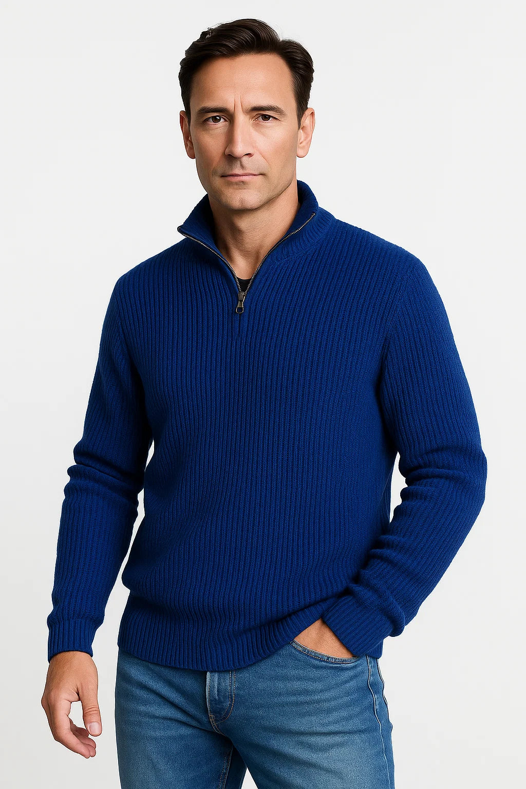Men's Cashmere Sweater 100% Cashmere Long Sleeve