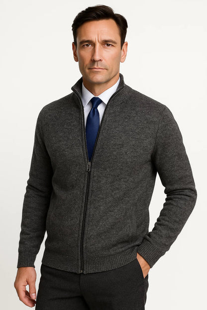 Men's Fleece Vest Black Zippered Comfortable Layered Piece