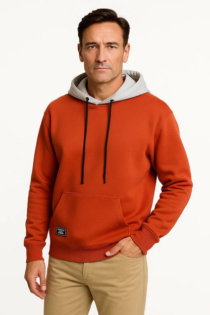 Men's Hoodie Gray Soft Fabric Casual Warm Durable Comfort