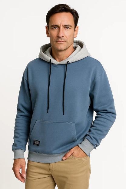 Men's Hoodie Gray Soft Fabric Casual Warm Durable Comfort