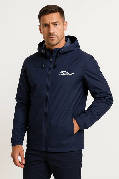 Men's Waterproof Jacket Lightweight Breathable with Adjustable Hood
