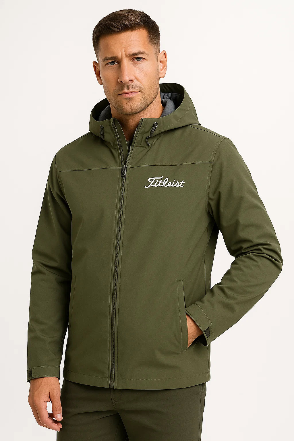 Men's Waterproof Jacket Lightweight Breathable with Adjustable Hood