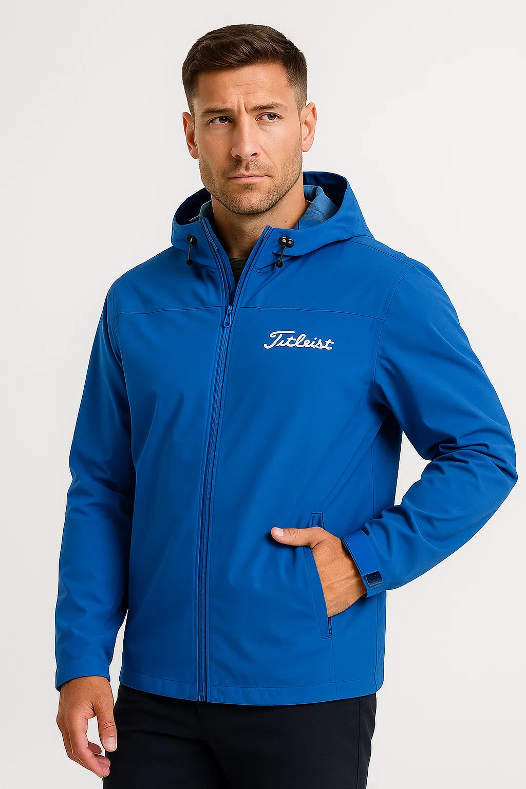 Men's Waterproof Jacket Lightweight Breathable with Adjustable Hood