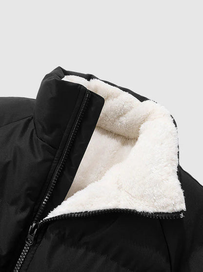 Men's Puffer Jacket Polyester Insulated Casual Winter Wear