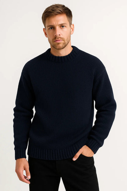 Men's Sweater Acrylic Casual Long Sleeve Round Neck