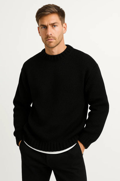 Men's Sweater Acrylic Casual Long Sleeve Round Neck