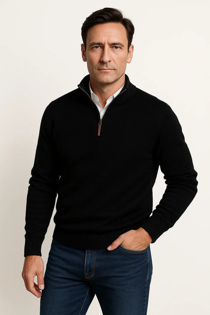 Men's Sweater Wool Relaxed Fit Long Sleeve Casual Comfort for Fall and Winter