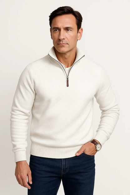 Men's Sweater Wool Relaxed Fit Long Sleeve Casual Comfort for Fall and Winter