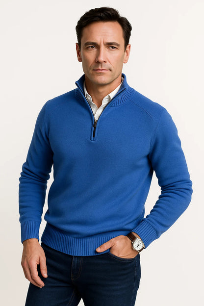 Men's Sweater Wool Relaxed Fit Long Sleeve Casual Comfort for Fall and Winter