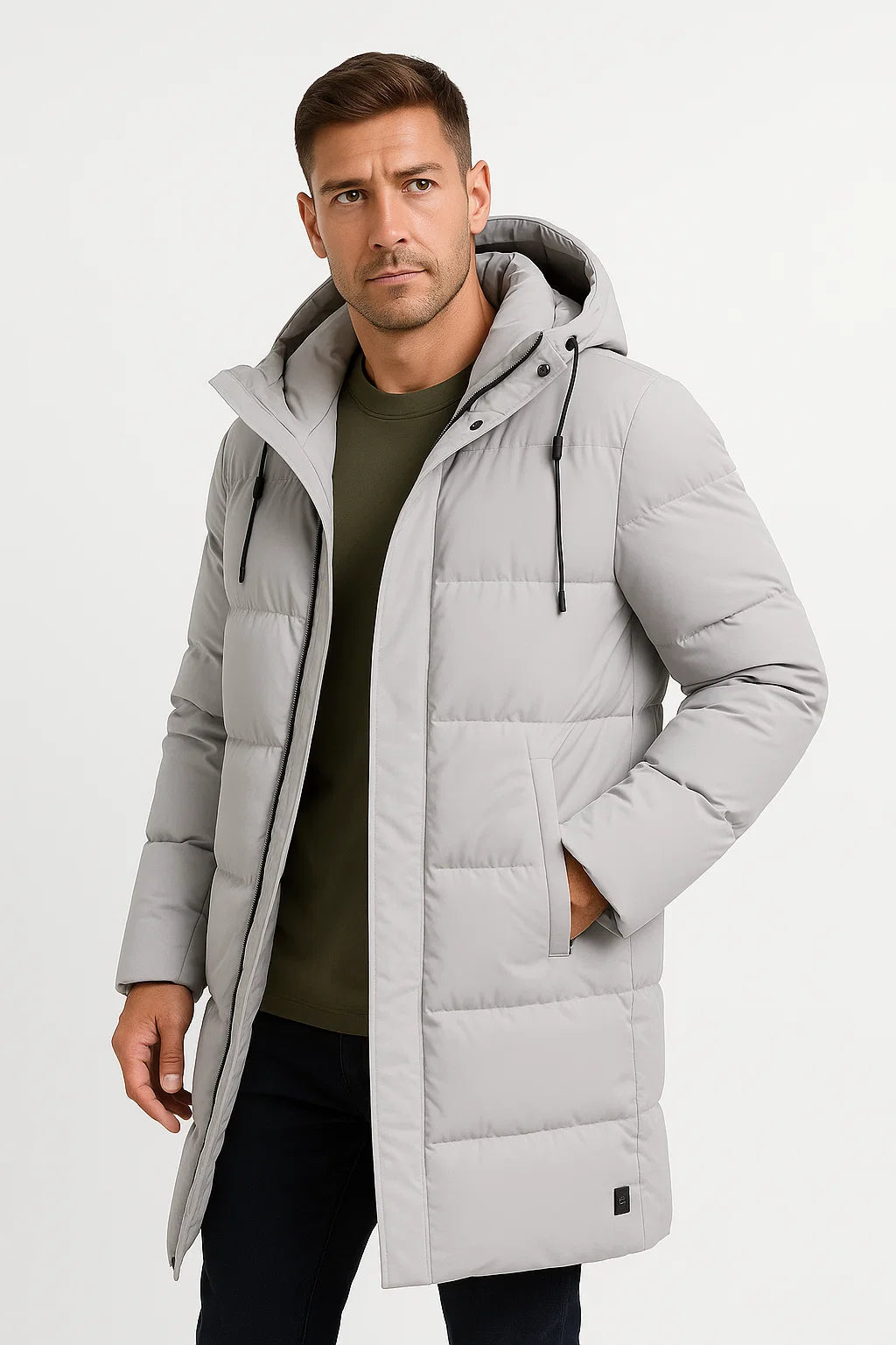 Men's Waterproof Puffer Jacket Insulated Black