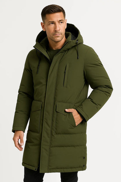 Men's Waterproof Puffer Jacket Insulated Black