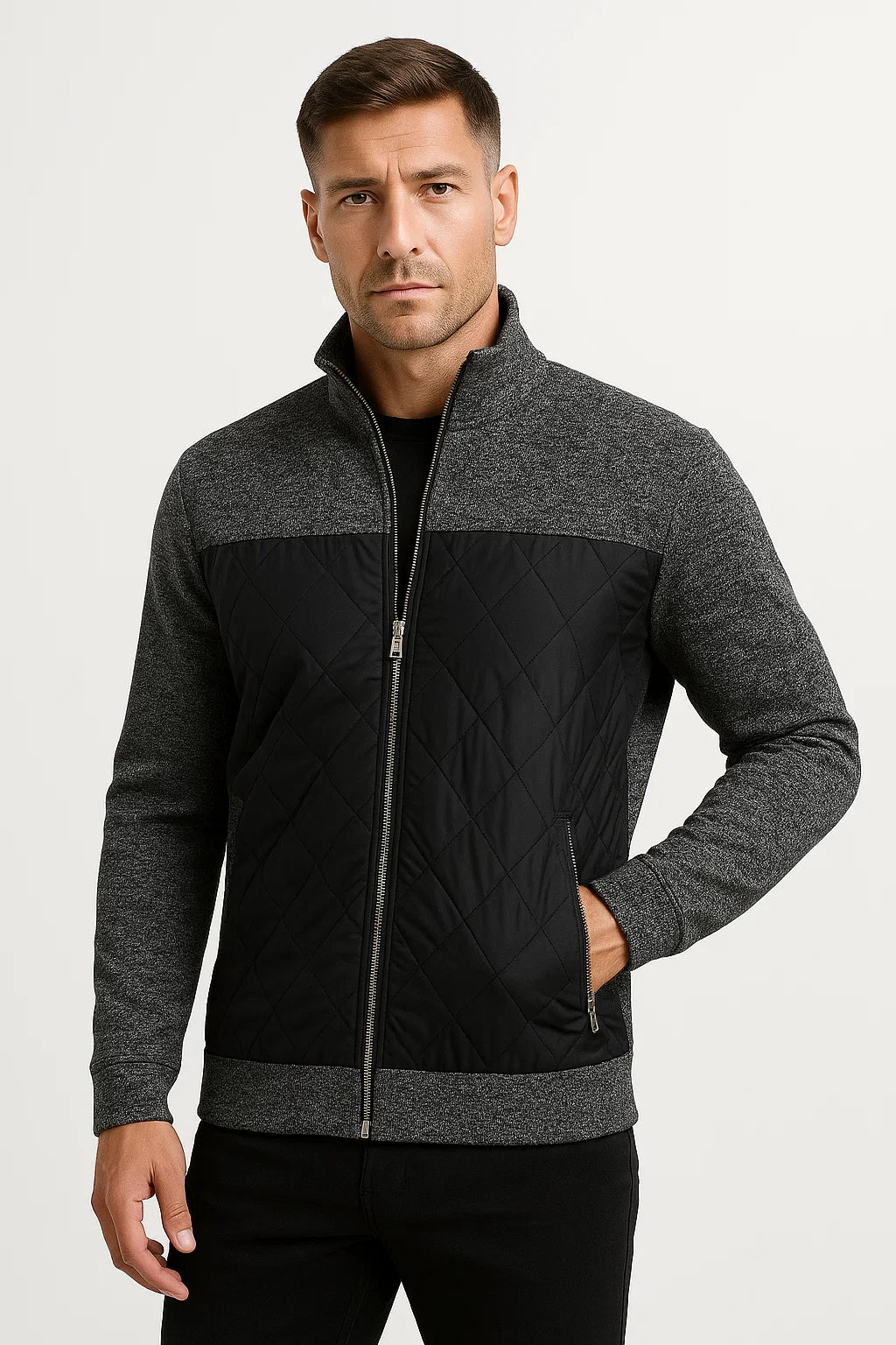 Men's Casual Vest Lightweight Fabric Zipper Design