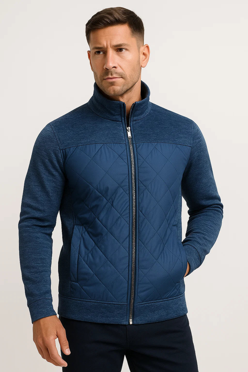 Men's Casual Vest Lightweight Fabric Zipper Design