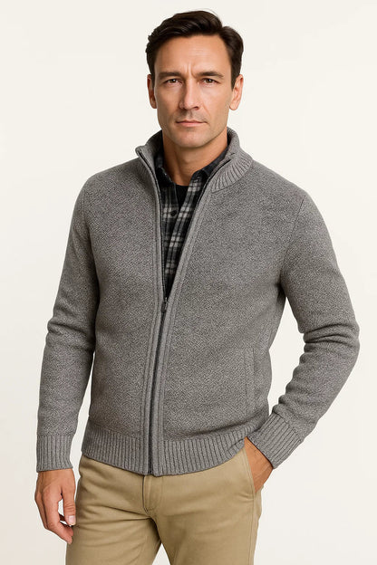 Men's Casual Vest Premium Fleece High Collar Zip Winter Wear