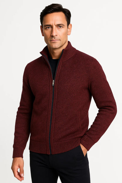 Men's Casual Vest Premium Fleece High Collar Zip Winter Wear