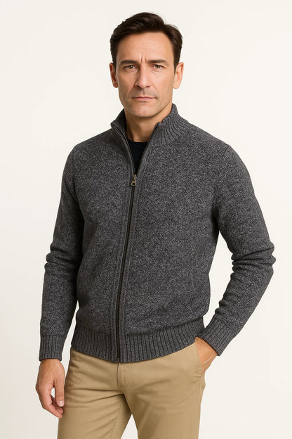 Men's Casual Vest Premium Fleece High Collar Zip Winter Wear