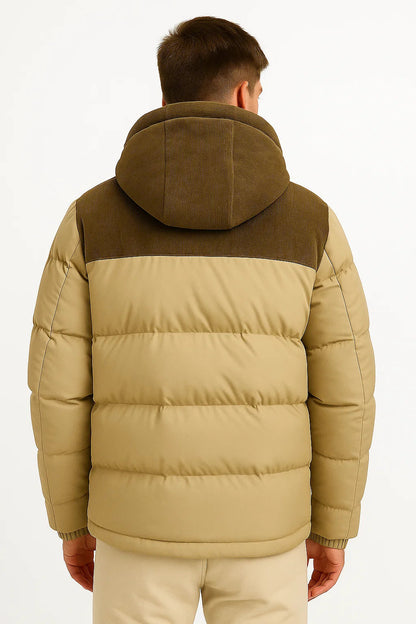 Men's Puffer Jacket Lightweight Insulated with Hood and Pockets