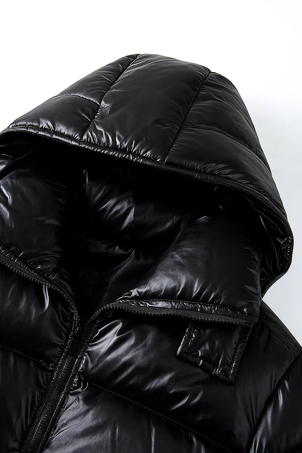Men's Puffer Jacket Lightweight Polyester Adjustable Hood Slim Fit