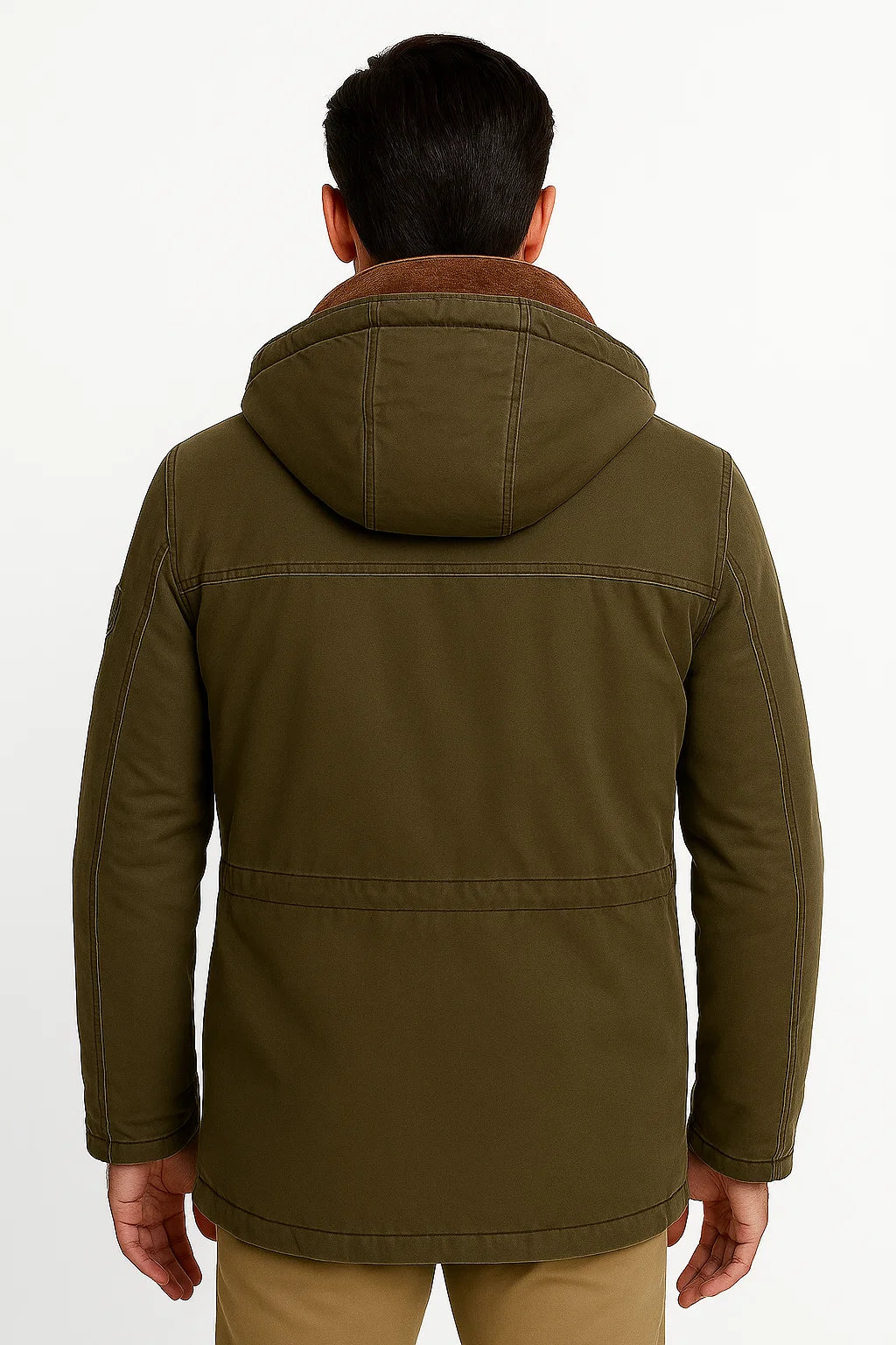 Men's Waterproof Puffer Jacket with Removable Hood