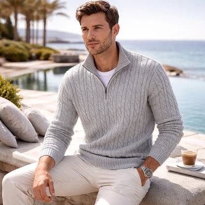 Windsor™ Heritage Cable Knit Half-Zip Sweater