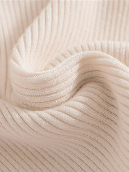 Women's Turtleneck Sweater Beige Cashmere Soft Knit Pullover