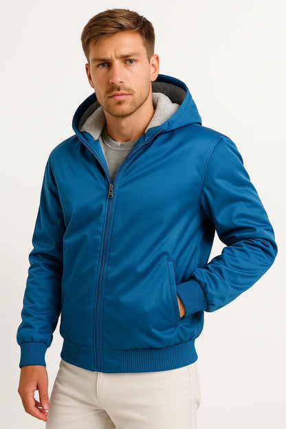 Men's Fleece Jacket Polyester Casual Winter Outdoor Hoodie