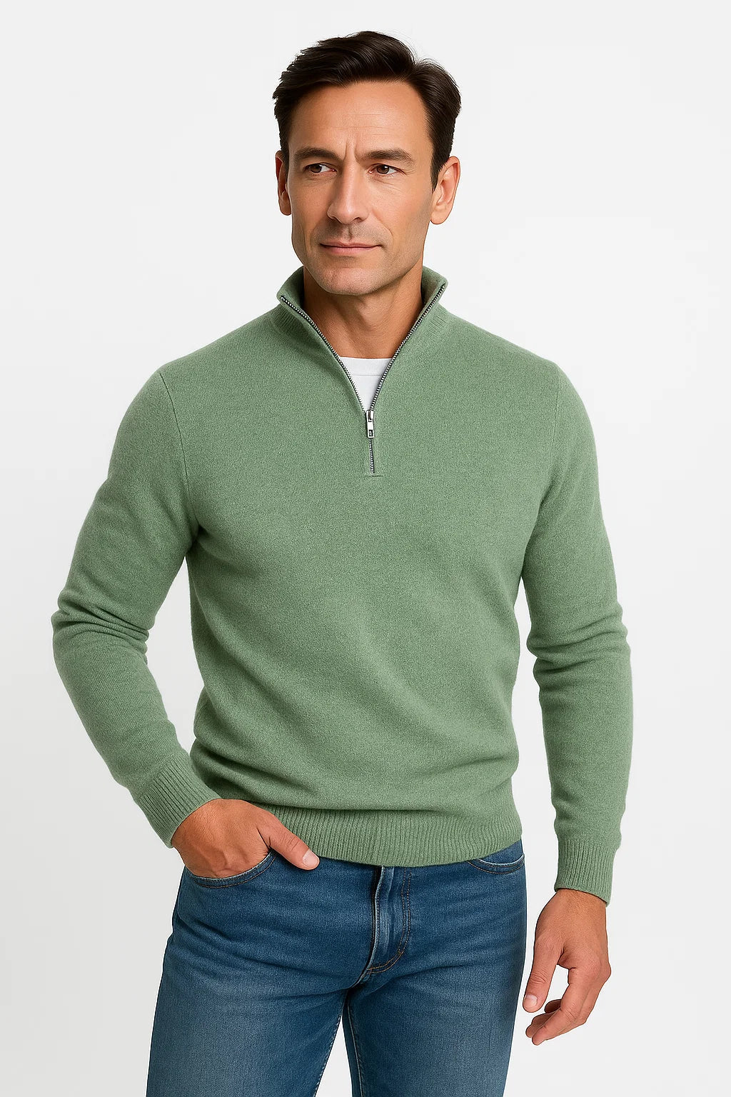 Men's Half Zip Sweater Soft Knit Casual Comfort Design