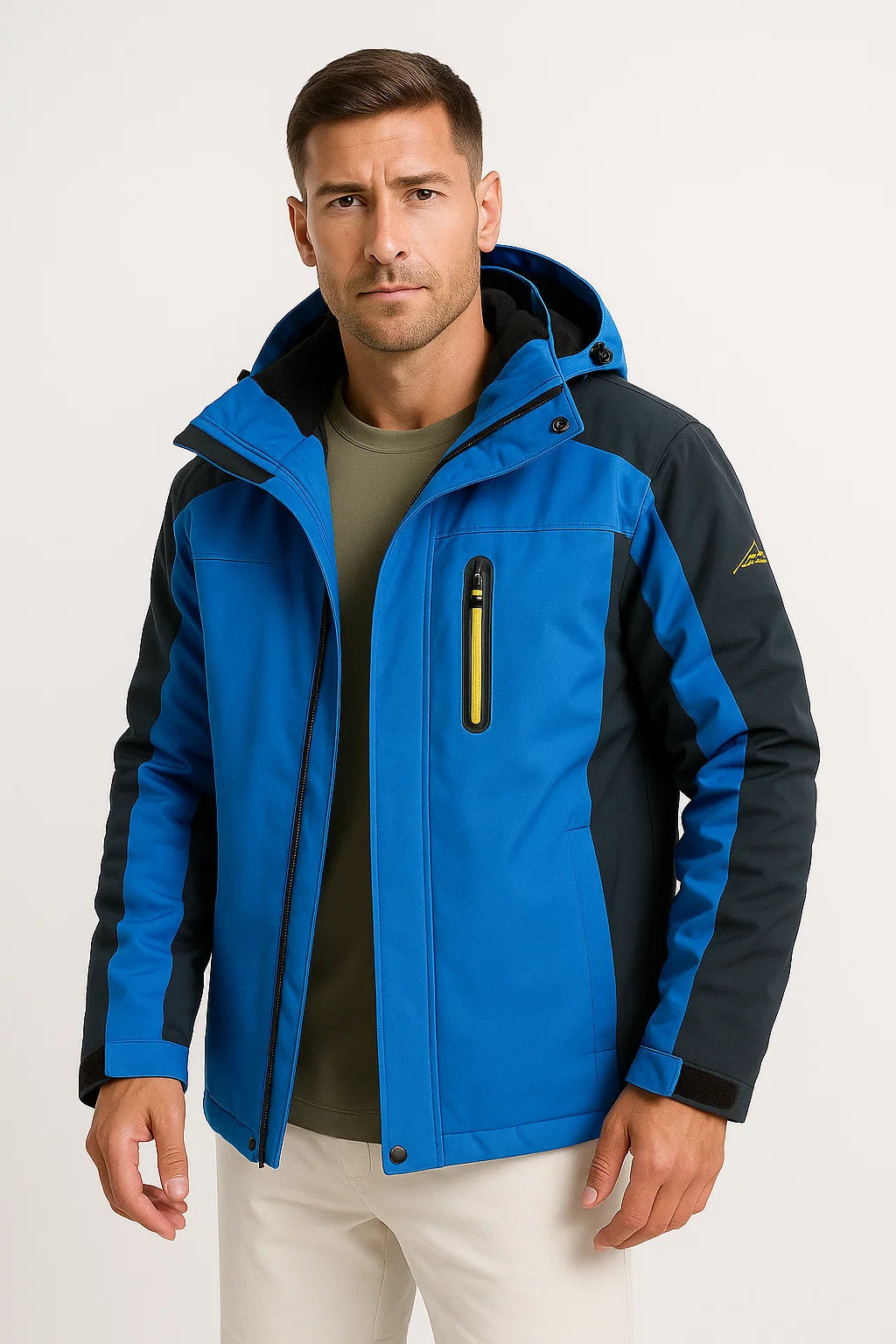 Men's Winter Jacket Waterproof Polyester Insulated Fleece Lined Windproof