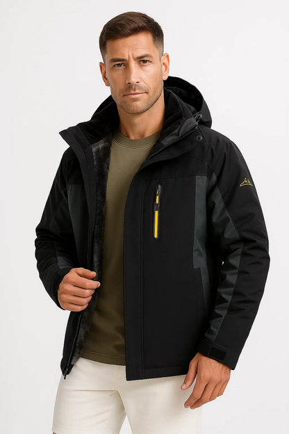 Men's Winter Jacket Waterproof Polyester Insulated Fleece Lined Windproof