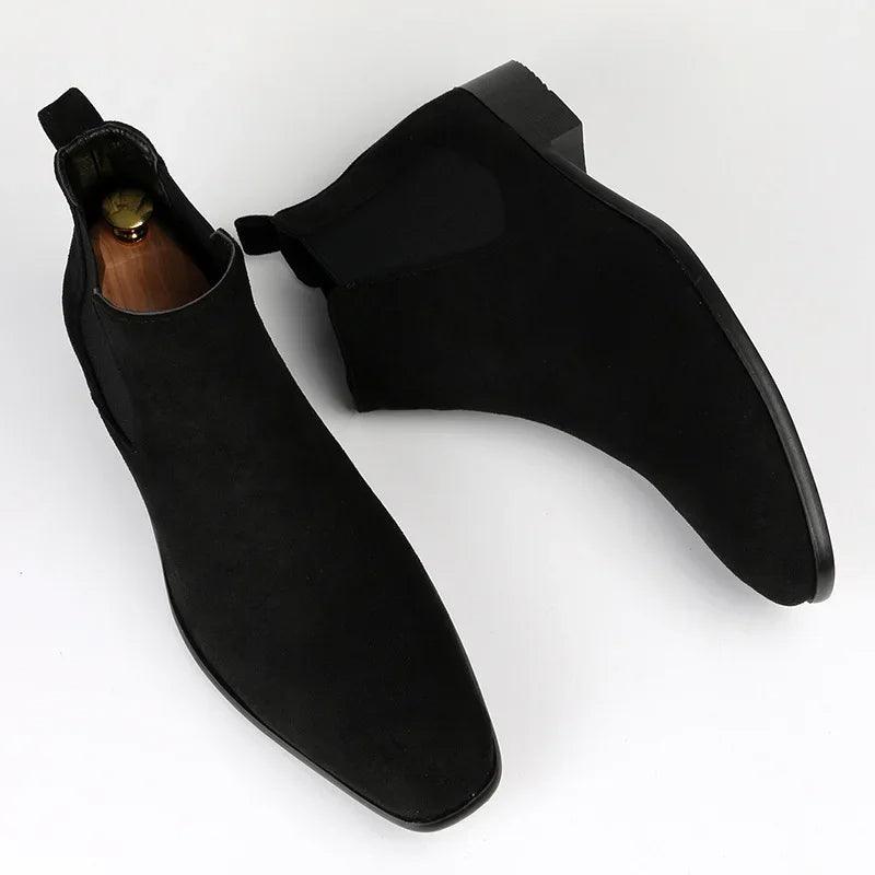 Men's Chelsea Boots Faux Suede Classic Design Slip-On