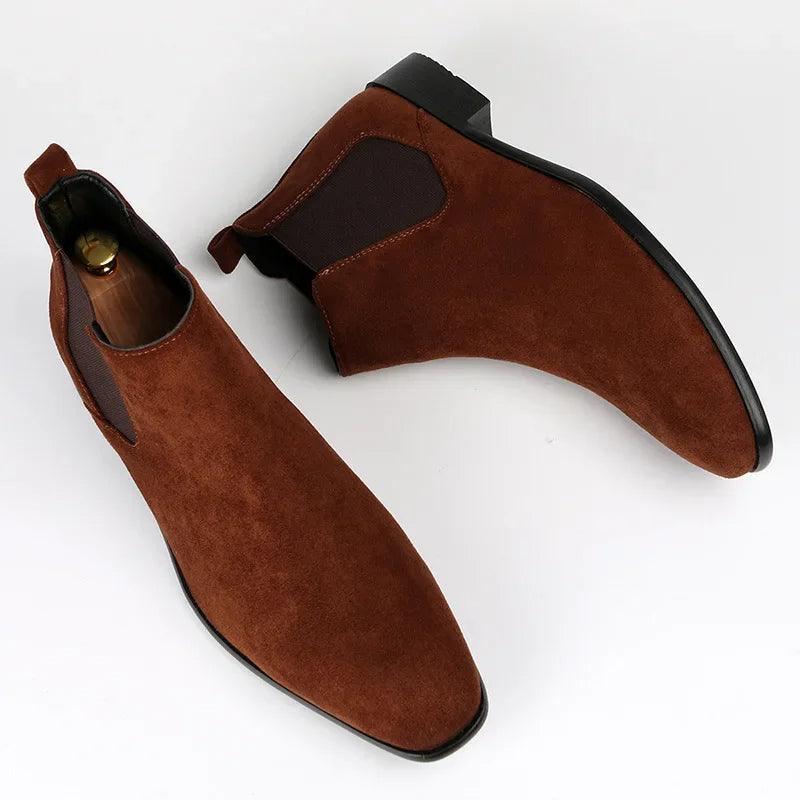 Men's Chelsea Boots Faux Suede Classic Design Slip-On