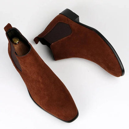 Men's Chelsea Boots Faux Suede Classic Design Slip-On