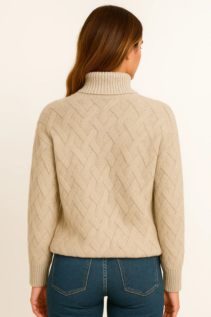 Women's Pullover White Cashmere Classic Round Neck Unmatched Softness Elegant Design