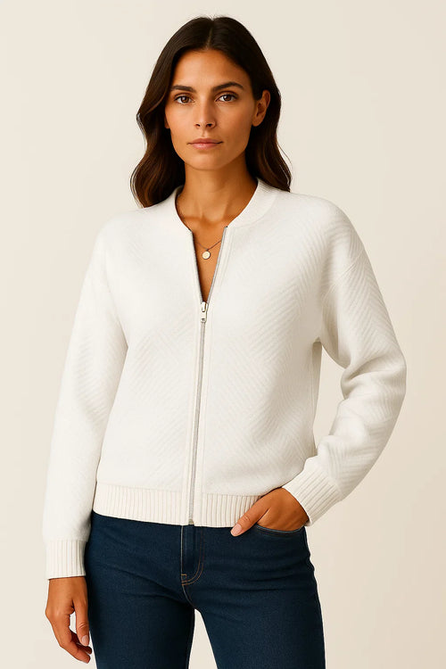 Women's Black Bomber Jacket Lightweight Casual Modern Fit with Ribbed Cuffs