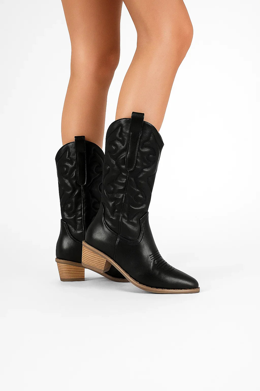 Women's Cowboy Boots Metallic Elegant Western Design High Quality Pointed Toe Comfortable Insole