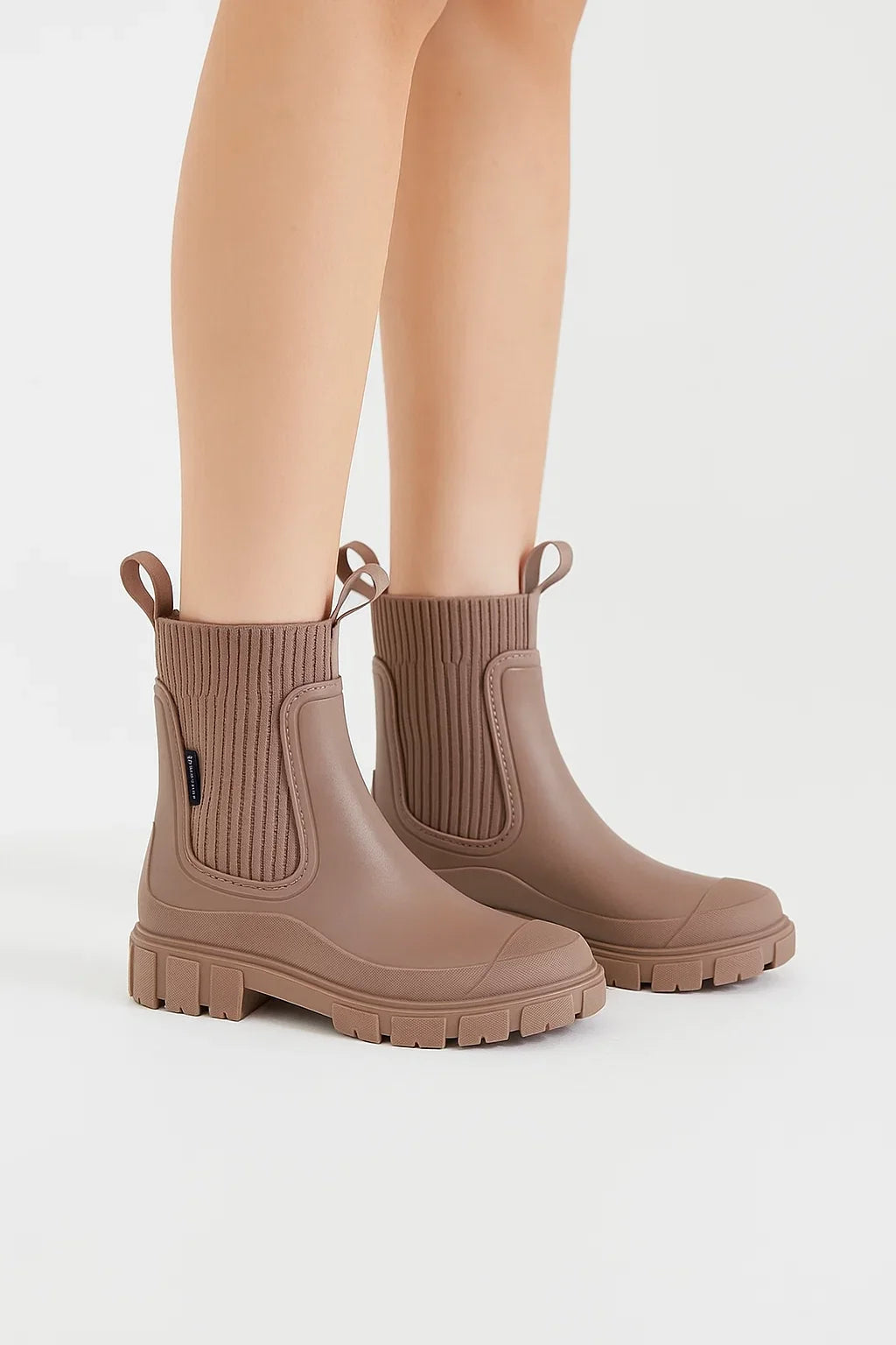 Women's Black Waterproof Boots PVC Mid-Calf Casual Comfort